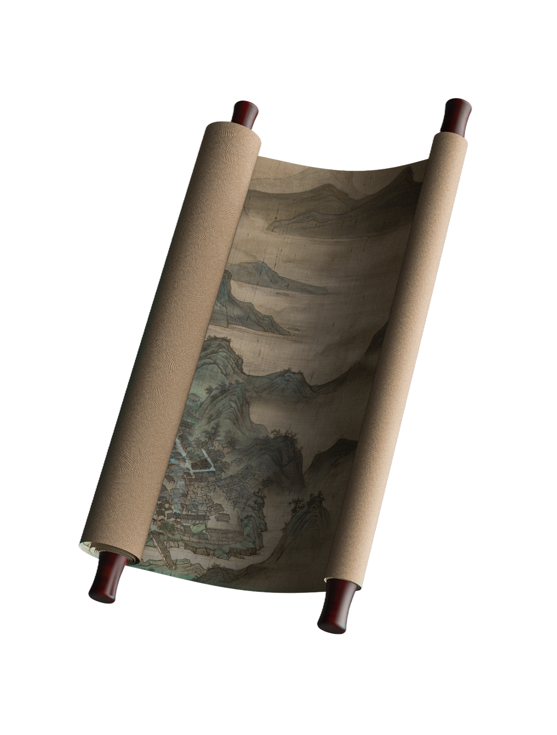 Collector's edition hand-drawn game map